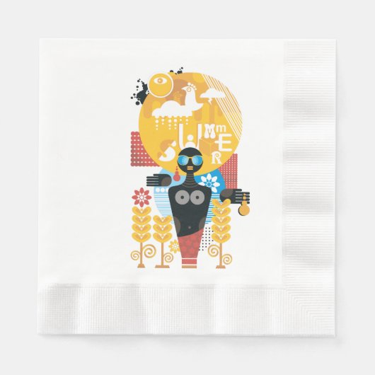 Serviette En Papier Heure d'été (Devant)