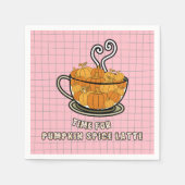 Serviette En Papier Heure du dîner Citrouille épice Latte automne (Devant)