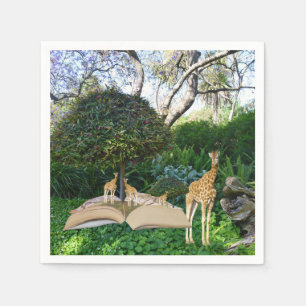 Serviette En Papier Heure du livre de Giraffe,
