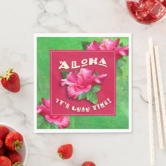 Serviette En Papier Heure du Luau (En situation)