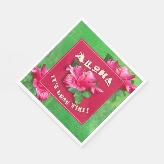 Serviette En Papier Heure du Luau (Coin)