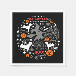 Serviette En Papier Heure Éffrayante Halloween