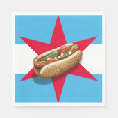 Serviette En Papier Heure HotDog de Chicago (Devant)