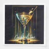 Serviette En Papier Heure Populaire de la fête Neon Personnalisé (Devant)