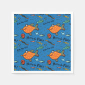 Serviette En Papier Heure pour Motif de poisson (Devant)