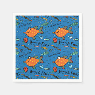 Serviette En Papier Heure pour Motif de poisson