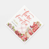 Serviette En Papier Heure quatre thé, quatrième anniversaire pour les  (Coin)