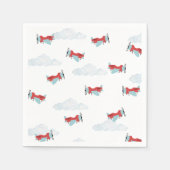 Serviette En Papier Heure Vol avion Anniversaire (Devant)