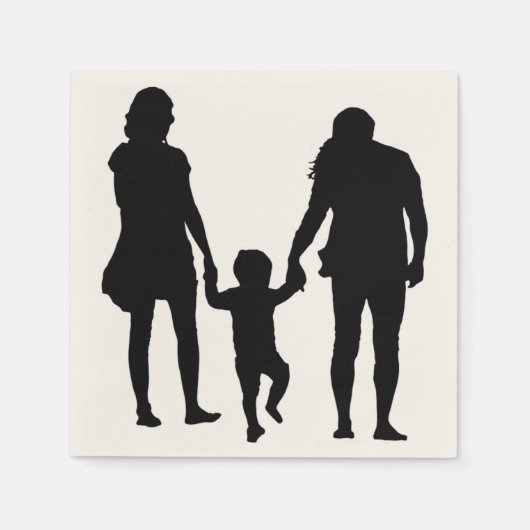 SERVIETTE EN PAPIER HEUREUSE FAMILLE (Devant)