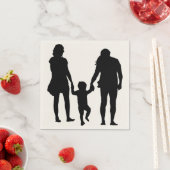 SERVIETTE EN PAPIER HEUREUSE FAMILLE (En situation)