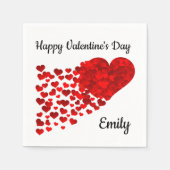 Serviette En Papier Heureuse Sainte-Valentin (Devant)