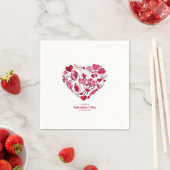 Serviette En Papier "Heureuse Sainte-Valentin - Amour romantique" (En situation)