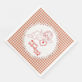 Serviette En Papier Heureuse Sainte-Valentin Cherub Cupid (Coin)