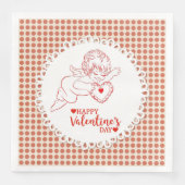 Serviette En Papier Heureuse Sainte-Valentin Cherub Cupid (Devant)