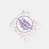 Serviette En Papier Heureuse Sainte-Valentin Colorful Confetti (Coin)