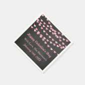 Serviette En Papier Heureuse Sainte-Valentin de coeur d'amour de (Coin)