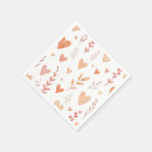 Serviette En Papier Heureuse Sainte-Valentin de serviettes de fête (Coin)