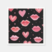 Serviette En Papier Heureuse Sainte-Valentin de serviettes de fête (Devant)