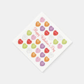 Serviette En Papier Heureuse Sainte-Valentin mignon Whimsical coloré (Coin)