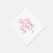 Serviette En Papier Heureuse Sainte-Valentin rose | Napkin (Coin)
