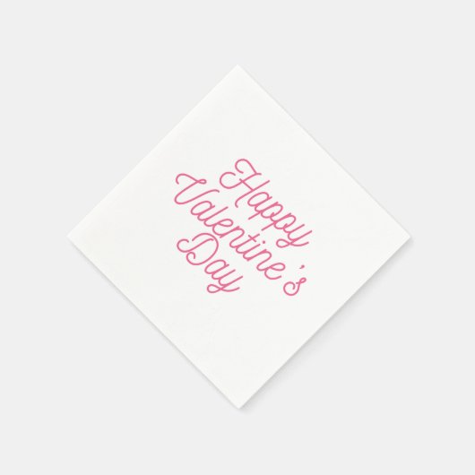 Serviette En Papier Heureuse Sainte-Valentin rose | Napkin (Coin)