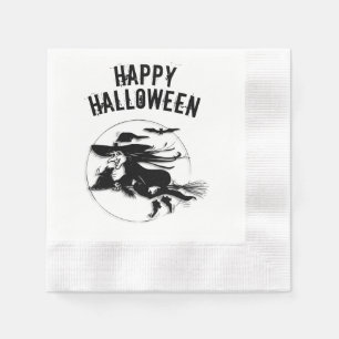 Serviette En Papier Heureuse sorcière d'Halloween