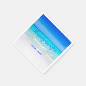 Serviette En Papier Heureusement Jamais Après Blue Paradise Beach Mari (Coin)