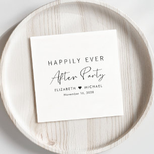 Serviette En Papier Heureusement Jamais Après La Réception De Mariage