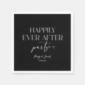 Serviette En Papier Heureusement Jamais Après La Réception De Mariage  (Devant)