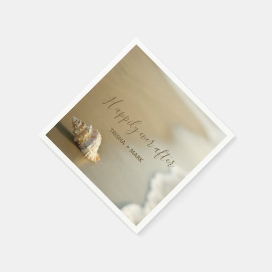 Serviette En Papier Heureusement toujours après Seashell sur la plage  (Coin)