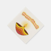 Serviette En Papier Heureux Diwali et Diya Lamp (Coin)