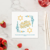 Serviette En Papier HEUREUX HANOUKKA Chanukah (En situation)