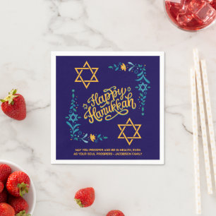 Serviette En Papier HEUREUX HANOUKKA Chanukah