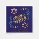 Serviette En Papier HEUREUX HANOUKKA Chanukah (Devant)