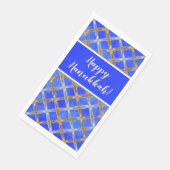 Serviette En Papier Heureux Hanoukka Gold, Silver et White Laced (Coin)