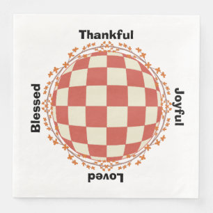 Serviette En Papier Heureux Heureux Joyeux Aimé Thanksgiving