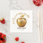 Serviette En Papier Heureux Jamais après Caramel Apple Mariage (En situation)