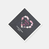 Serviette En Papier Heureux Jamais après la Glittery Mariage de Coeurs (Coin)