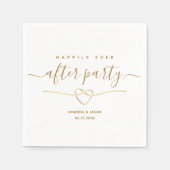 Serviette En Papier Heureux Jamais Après La Réception De Mariage (Devant)