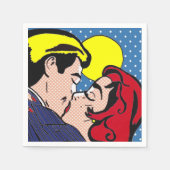 Serviette En Papier Heureux Jamais après Pop Art Papier serviettes (Devant)