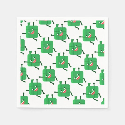 Serviette En Papier heureux ketupat (Devant)