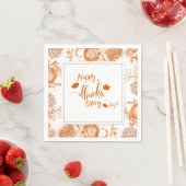 Serviette En Papier Heureux Merci de donner (En situation)