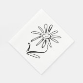 Serviette En Papier HEUREUX papier à fleurs Napkin (Coin)