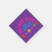 Serviette En Papier HEUREUX PURIM Esther 4:14 Pour Un Temps Tel Que Ce (Coin)
