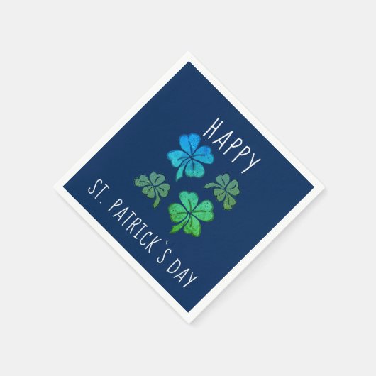 Serviette En Papier Heureux Shamrock Clover Joyeux Saint Patrick's day (Coin)