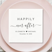 Serviette En Papier Heureux toujours après Mariage