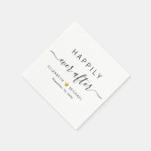 Serviette En Papier Heureux toujours après Mariage (Coin)