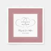 Serviette En Papier Heureux toujours après Mariage Fiançailles Dusty R (Devant)