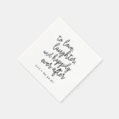 Serviette En Papier Heureux toujours après | Mariage personnalisé (Coin)