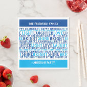 Serviette En Papier HEUREUX voeux de vacances personnalisés HANOUKKA (En situation)